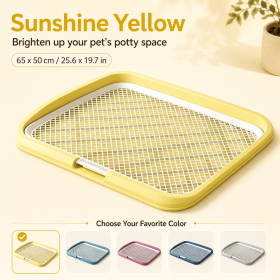Dog Potty Tray with Removable Grating, Leak-Proof Indoor Dog Toilet for Puppy Training, Washable Pee Pad Holder for Apartments & Dogs
