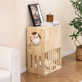 2-tier Wooden Cat Condo with Cushions