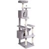 Cat Tree for Indoor Cats, 72" Cat Tower with 2 Cat Condos, Sisal Scratching Post, Hammock, Top Perch, Jumping Platforms