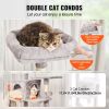 Cat Tree for Indoor Cats, 63" Cat Tower with 2 Cat Condos, Sisal Scratching Post, Hammock, Top Perch, Jumping Platforms