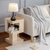 Indoor Decor Wooden Cat Tower with 2-Floor Condo