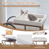 47 Inch Tall Cat Tree Tower Top Perch Cat Bed with Metal Frame
